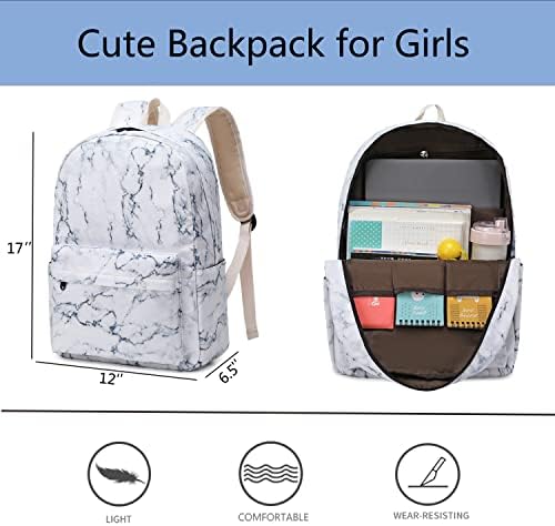 FLYMEI slatki ruksak za žene, torba za knjige za djevojčice 15,6 inča lagani ruksak za tinejdžere, ruksak za