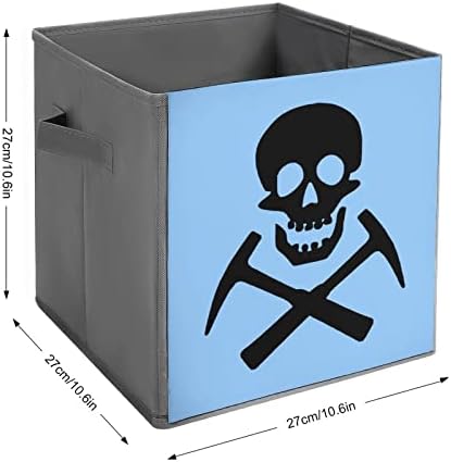 Viking lobanje i čekići Sklopivi za skladištenje kockica Organizator Trendne kutije za odlaganje tkanine umetnule su ladice za kocke 11 inča