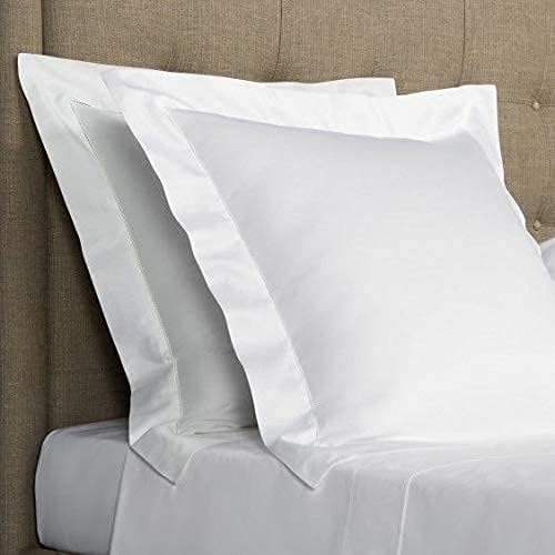 OM kolekcija posteljina EURO PILLOWSHAM 26x26 jastuk egipatski pamuk bijeli čvrsti set od 2 jastukSham