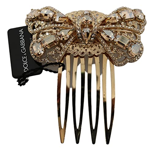 Dolce & amp; Gabbana - najprodavaniji-češalj za dodatnu opremu od zlatnog mesinga od prozirnog kristala