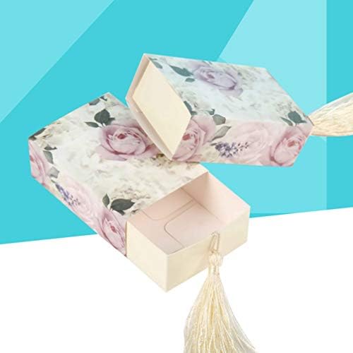Ipetboom 50pcs Cvjetni okvir Chocolate Box Design Candy Box poklon kutije za venčanje kutije za vjenčanje Vintage Bakery torbica sa rese za mladenke za rođendan za rođendan i mladenci
