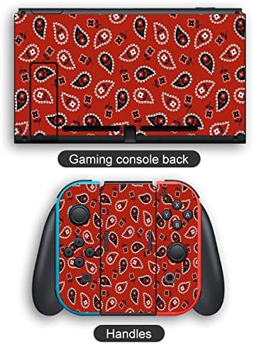 Red Paisley Bandana naljepnice naljepnice pokrivaju zaštitnu prednju ploču za Nintendo Switch