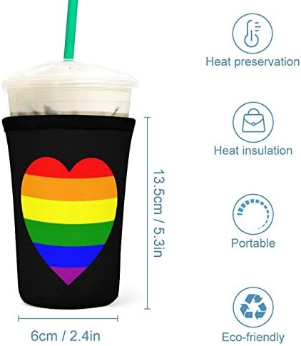 LGBT Gay Pride Zastava šalica za kafu rukav za višekratnu upotrebu držač Neoprenskih šalica za vruće šalice pića