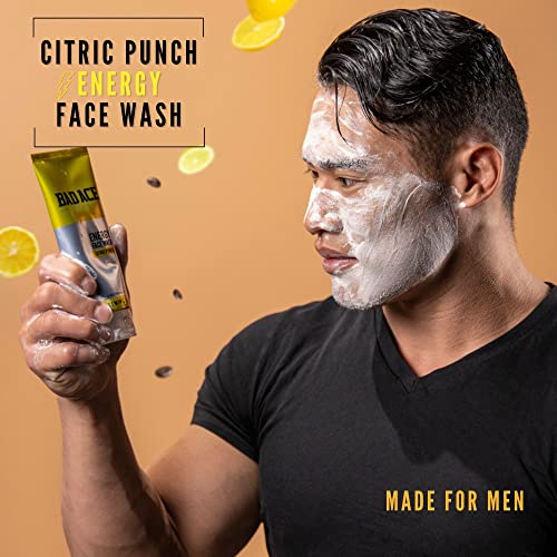 BAD ACE Energy Face Wash za muškarce | korejska Njega kože, Muška vitaminska Njega lica | sredstvo za čišćenje lica za muškarce | okrepljujuća Njega kože za muškarce / s prirodnim ekstraktima / limunski punč