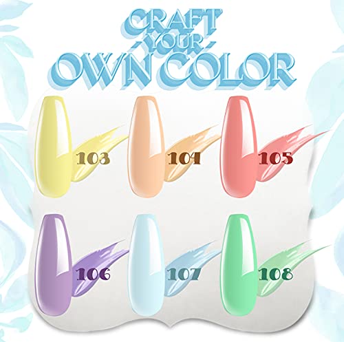 ZUCCIE pastelni gel Set lakova za nokte, kolekcija sladoleda proljeće ljeto popularne pastelne boje komplet