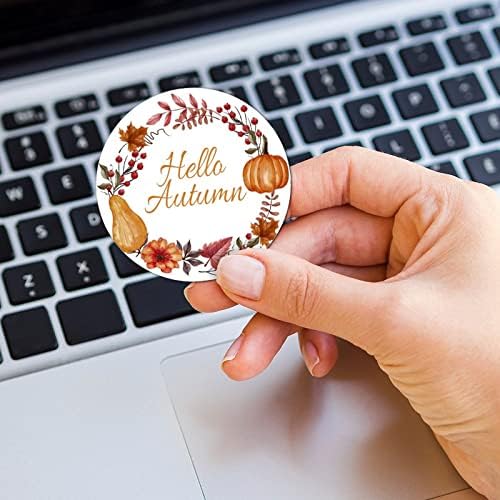 Hello Autumn Stickers zahvalnosti Stickers Label 3 inčni bundeve pada list vijenac jesen jesen naljepnice