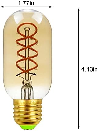 Xianfei Edison sijalice, Vintage Led Edison sijalica, 4 paketa dekorativnih sijalica E27, G80 / t45 Edison svjetla sa mogućnošću zatamnjivanja za Kućna Rasvjetna tijela i dekorativna