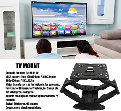 TV nosač, full Motion TV nosač 80,2LB nosivost crna elegantna za 32-70in ravni zakrivljeni TV