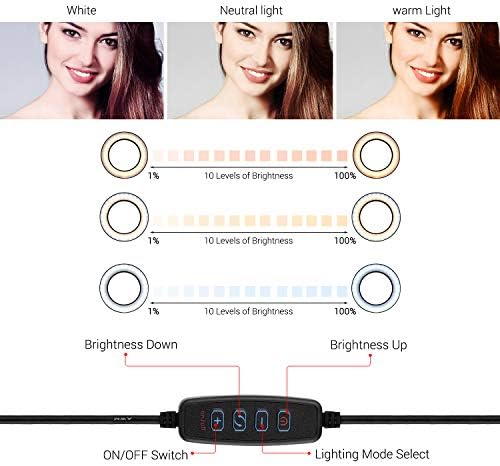 6-inčno LED prstenasto svjetlo sa postoljem za stativ za snimanje Video zapisa uživo stream Makeup
