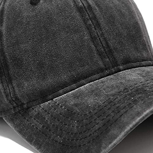Bejzbol kapa od 3 pakovanja Vintage Distressed niskog profila nestrukturirani pamučni Tata šešir