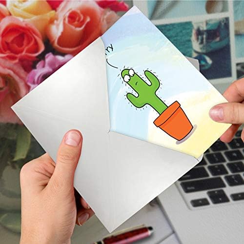 NobleWorks-Funny Žao mi je kartica sa kovertom - Cactus Cartoon Humor, kartica za parove, supruga-takav kreten