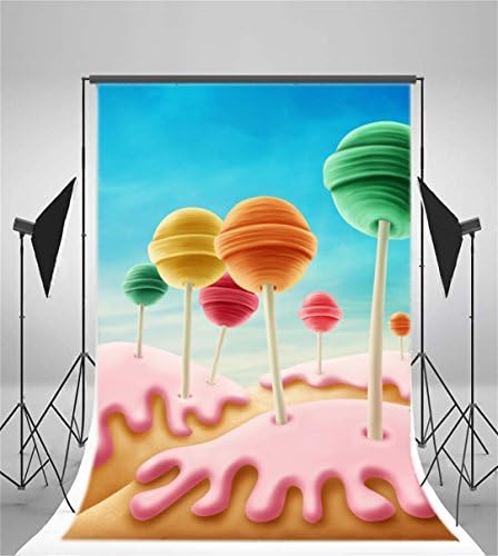 Aofoto 3x5ft šarena lizalica pozadina djetinjstvo slatka Candyland sanjiva fantazija crtana fotografija pozadina