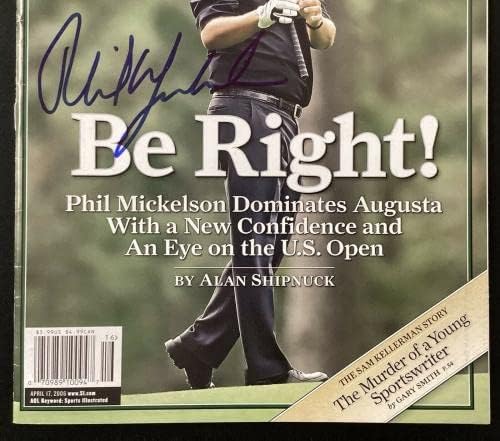 Phil Mickelson potpisan Sports Illustrated 4 / 17 / 06 No Label Golf Masters Auto JSA-Autographed Golf Magazines