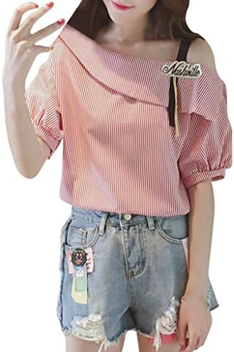 Ženski teški vrhovi V-izrez Tanak grafički ispis Atletski džepni duksev s kratkim rukavima s labavim fit bluzom