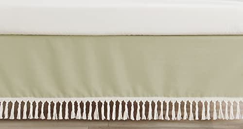 Sweet Jojo dizajn Solid Sage Green Girl Dječji krevetić krevetit krevet rubf ljekarsko odijelo od bijelog rese
