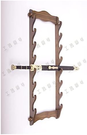 Zaslon mač stalak za mač WOOD nosač zida Samurai Mač Katana WAkizashi Držač za vješalica za štand za osam mača