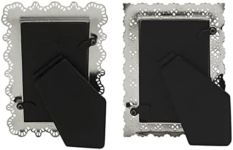 Gifty Gifty čipka mini okvir / set od 2 / 2x3 u | Za prikaz stola | Savršeno za kućni dekor, vjenčanje,