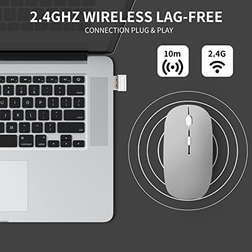 Aichiw bežični Bluetooth miš, podešavanje DPI sa 3 brzine, lagan i prenosiv, kompatibilan sa laptopom