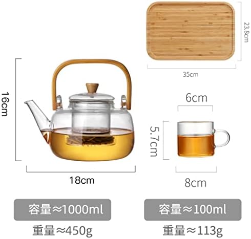 ZLXDP visoke temperature otporni na staklo časot Električni štednjak štednjak Mali jednokrevetni čaj za čaj sa cvijećem čajnog čajnog čaja Kettle pokloni