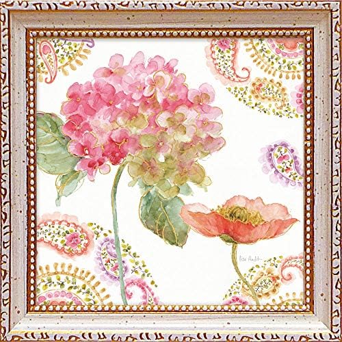 ー子ー子 Lisa Audit Rainbow Seed Paisley 2 Art Frame/biljke i cvijeće, サイズ:w19 × H19cm, bijela /