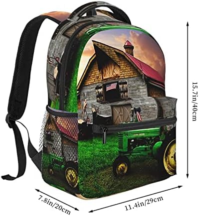 Ruksak stari traktor Photo Farm ruksak za slobodno vrijeme, lagan i prenosiv:- pogodan za školu, posao, vikend odmor, putovanja, 7, 8x11, 4x15, 7 inča