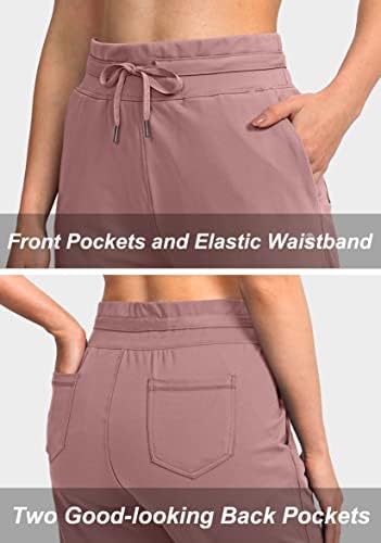 28 30 32 34 Inseam ženske dukseve joge širokim ležaljkama casual pantalone otvorene dne znoje za žene sa džepovima
