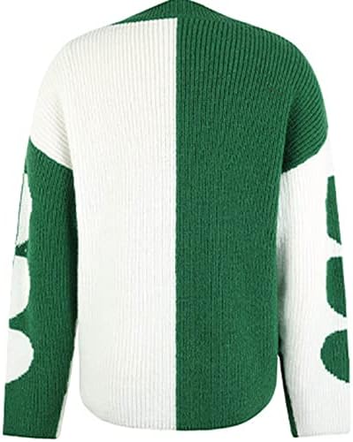 Oplxuo džemper za žene casual prevelizirane pograde dugih rukava u boji srca blok kint pulover džemperi labavi tunik skakač