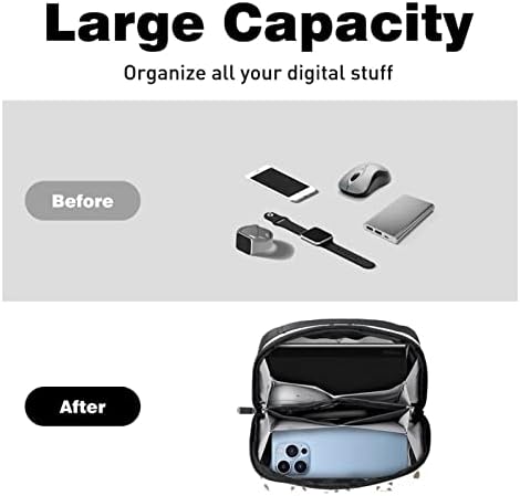 Retro slatka Panda Electronics Organizator, torba za kablove za kablove vodootporna za putovanja kući, elektronska dodatna oprema za punjenje miš USB SD kartica tvrdi diskovi