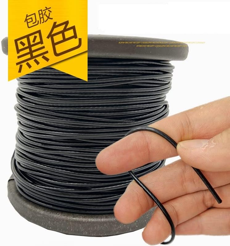 HQ BW02 Crni PVC plastificirani Nerđajući čelik 304 kabl za žičano uže prečnika 0,8 MM-6 mm nakon premazivanja fleksibilnog žičanog užeta