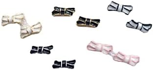 10pcsbag Charm dijelovi noktiju dekoracija za nokte crno bijele ružičaste boje leptir mašna metalni