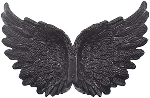 12pcs 4 plastični anđeoski krila za dekor torte Božićni kućni kućni dekor, bijeli i crni