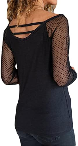 Work out Shirt for Women 2022 women Sexy Round Neck Tops Lace Long Sleeve Special Printed Fashion Travel Tees for