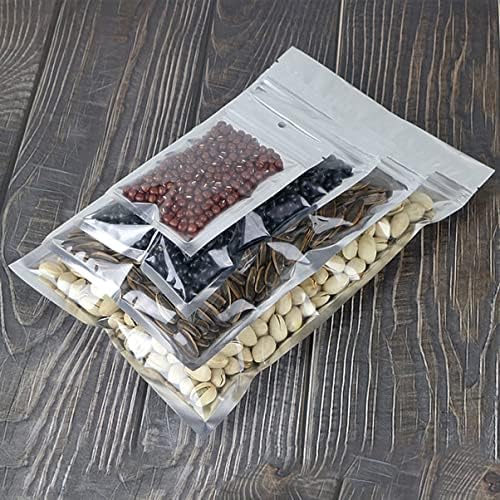 BESTonZON Candy Sealable torbe 100pcsbags back Clear sa prednjom hranom sušeni štand Aluminizirani restoran