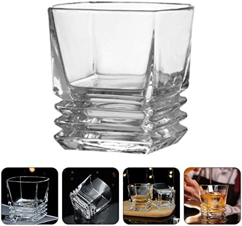 Veemoon 5pcs Whiskey Glass Bourbon Party Prozirni gust shod Holiday alkohol pića Espresso kontejner Mali vino