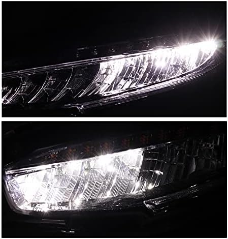 ZMAUTOPARTS sekvencijalni signalni LED farovi farovi Chrome w / 6.25 plavi DRL kompatibilan sa -2020 Honda Civic