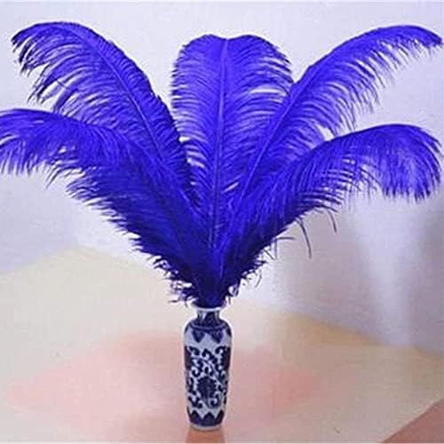 Zamihalaa Kraljevsko plavo pahuljasto nojevo pero 15-70CM 10-200kom DIY perje za zanate dekoracija vjenčanica