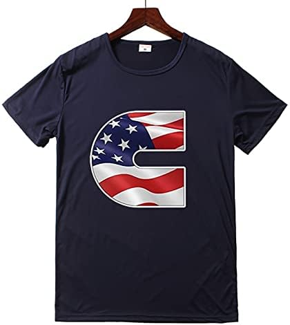 Trening majice muškarci Muška grafika Tees Casual Tshirt 3D 4 jula zastavu uzorak Vintage majice visoke veličine