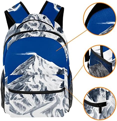 Ruksak ruksak Školska torba putovanja ležerni dnevni ruksak za žene tinejdžerke dječaci, pejzaž snježnih planina