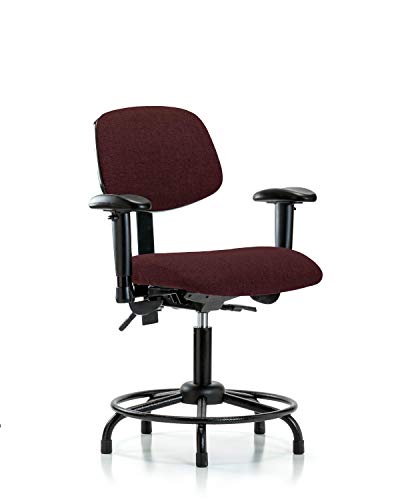 LabTech sjedeća LT41526 stolica sa visinom stola od tkanine Okrugla cijev baza-Arms, Glides ,Navy
