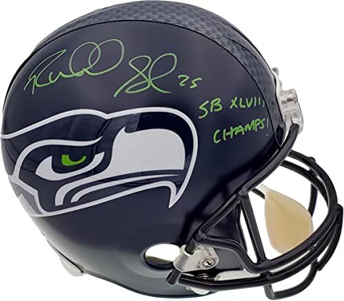 Richard Sherman potpisao Seattle Seahawks Full Size Helmet SB XLVIII Champs!In Green RS Holo Stock