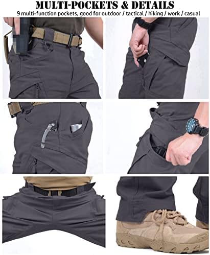 NAVEKULL muške vojne teretne taktičke hlače Ripstop lagani pamuk rastezljive borbene hlače