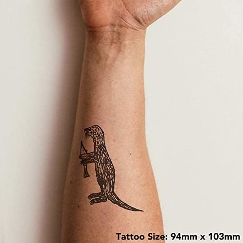 Azeeda velika 'vidter holding ribe' privremena tetovaža