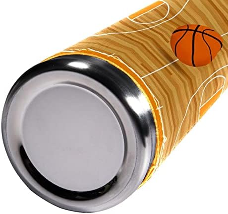 SDFSDFSD 17 oz Vakuum izolirane nehrđajuće čelične boce za vodu Sportska kavana Putna krigla Frizalna koža Zamotana BPA besplatno, košarkaški teren