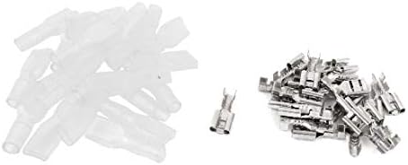 X-Dree 20pcs FDD1,25-250 22-16AWG Clear PVC rukav izolirani kablovski konektor Izoliran ženski mljeveni
