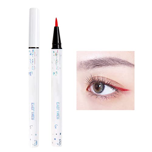 Olovka za oči u 6 boja je bez razmazivanja vodootporne boje dugotrajna smeđa Crno crvena tečna olovka