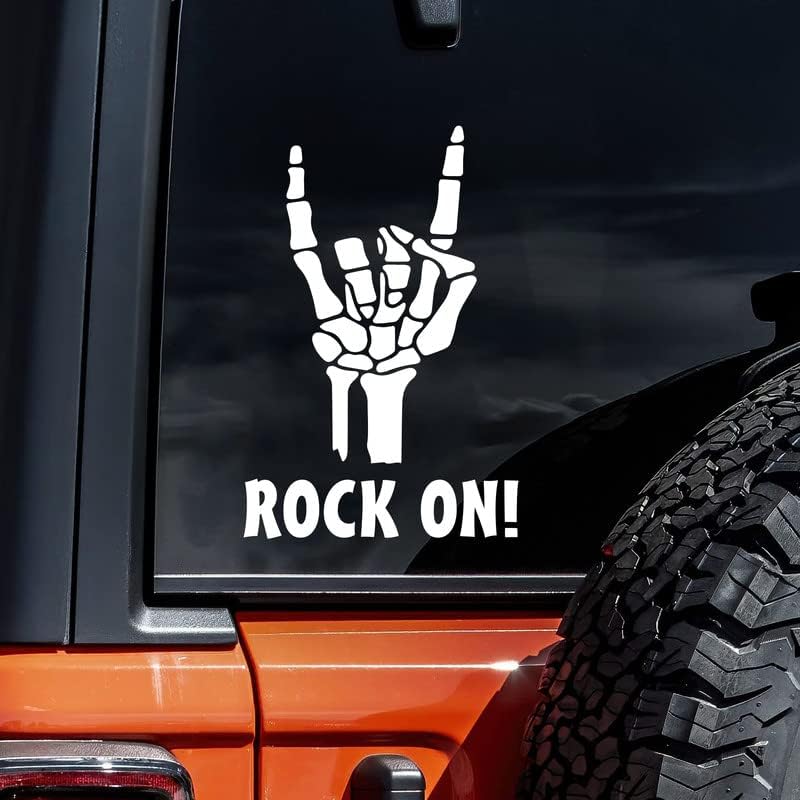 Ljepljiva bomba Rock on skeleton rukom Rock Decal Vinil naljepnice Automobili Kamioni Zidovi Nosioci za