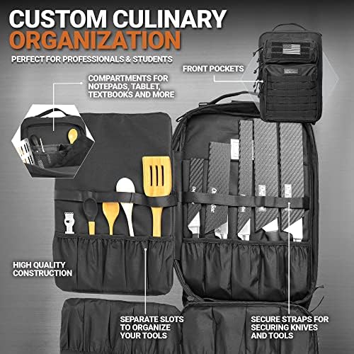 Chef sac Kompaktni taktički ruksak sa uključenim štitnicima za noževe od 10 paketa