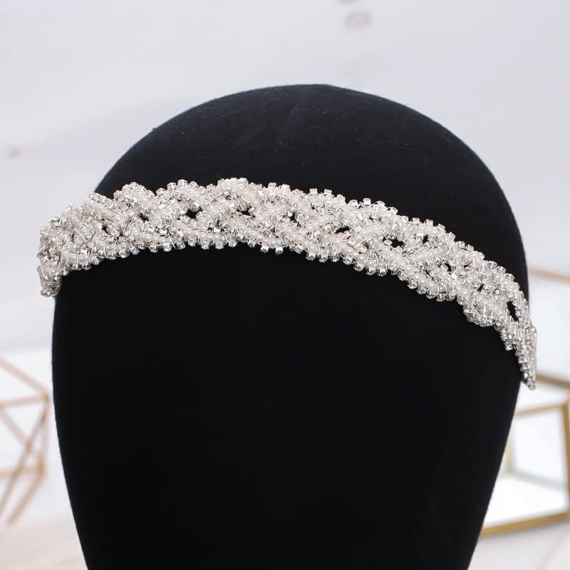 Sxnbh Tiara traka za kosu vjenčani dodaci dizajn Hair Accessories za žene rhinestone traka za glavu