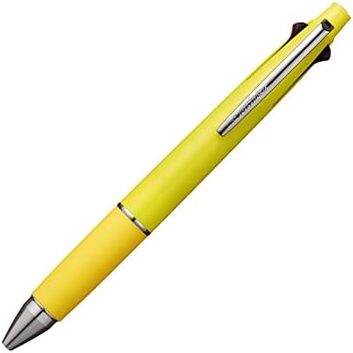 Uni Jetstream Multi Pen 4 i 1, 0.5 mm hemijska olovka i 0.5 mm mehanička olovka, limun žuta