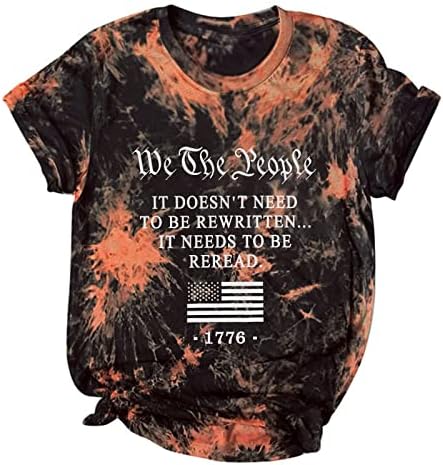 Mi smo ljudi američki 1776 majica za žene uznemirena američka zastava TEE kratka rukava za neovisnost